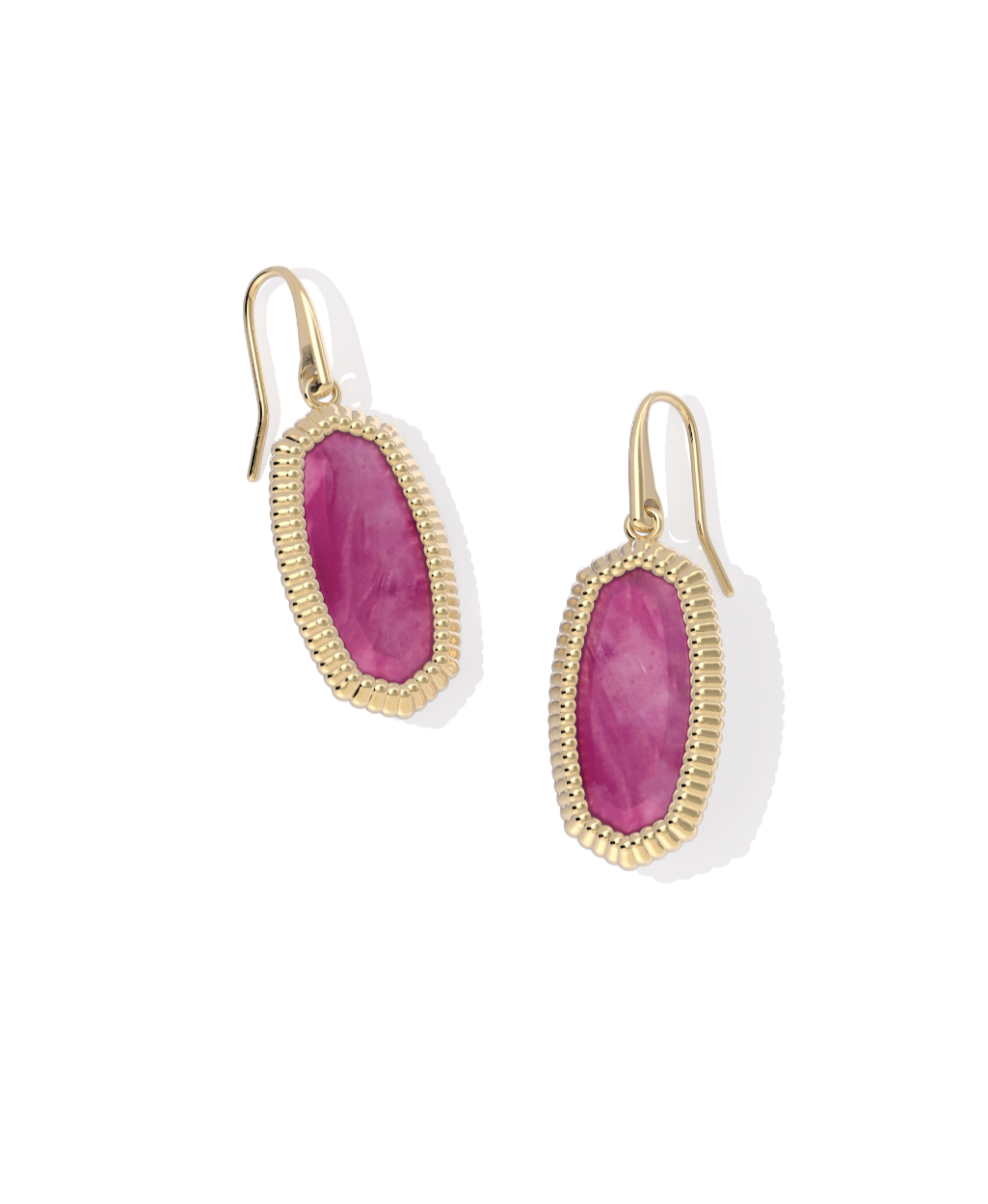 Kendra Scott Dani Ridge Frame Drop Earrings - Gold Azalea Illusion