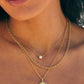 Daphne Coral Frame Multi Strand Necklace