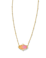 Elisa Petal Framed Short Pendant Necklace - Sunrise Ombre Drusy- Kendra Scott