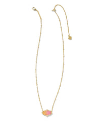 Elisa Petal Framed Short Pendant Necklace - Sunrise Ombre Drusy- Kendra Scott