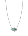 Elisa Petal Framed Short Pendant Necklace - Aqua Ombre Drusy- Kendra Scott
