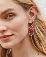 Kendra Scott Elle Drop Earrings in Light Burgundy Illusion