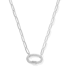 Emery Link And Chain Necklace in the color silver from Kendra Scott.