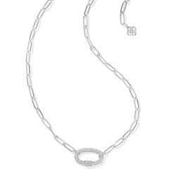 Emery Link And Chain Necklace in the color silver from Kendra Scott.