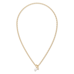 KENDRA SCOTT EVE CHAIN MULTI STRAND NECKLACE GOLD WHITE PEARL.