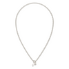 KENDRA SCOTT EVE CHAIN MULTI STRAND NECKLACE SILVER WHITE PEARL.