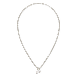 KENDRA SCOTT EVE CHAIN MULTI STRAND NECKLACE SILVER WHITE PEARL.