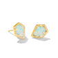 Kendra Scott Framed Tessa Stud Earrings - Gold Luster Blue