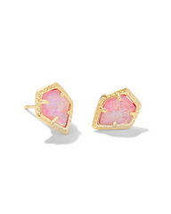 Kendra Scott Framed Tessa Stud Earrings - Gold Luster Pink