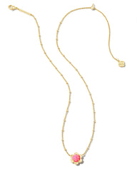 Kendra Scott Susie Short Pendant Necklace Gold Hot Pink.