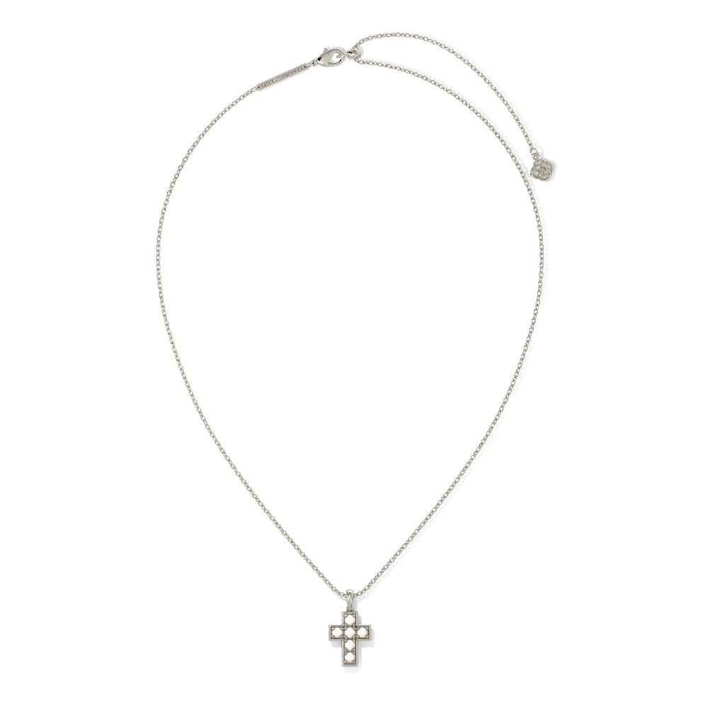 Gold Pearl Cross Short Pendant Necklace from Kendra Scott.