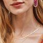 Kendra Scott Grayson Herringbone Multistrand Necklace In Light Burgundy