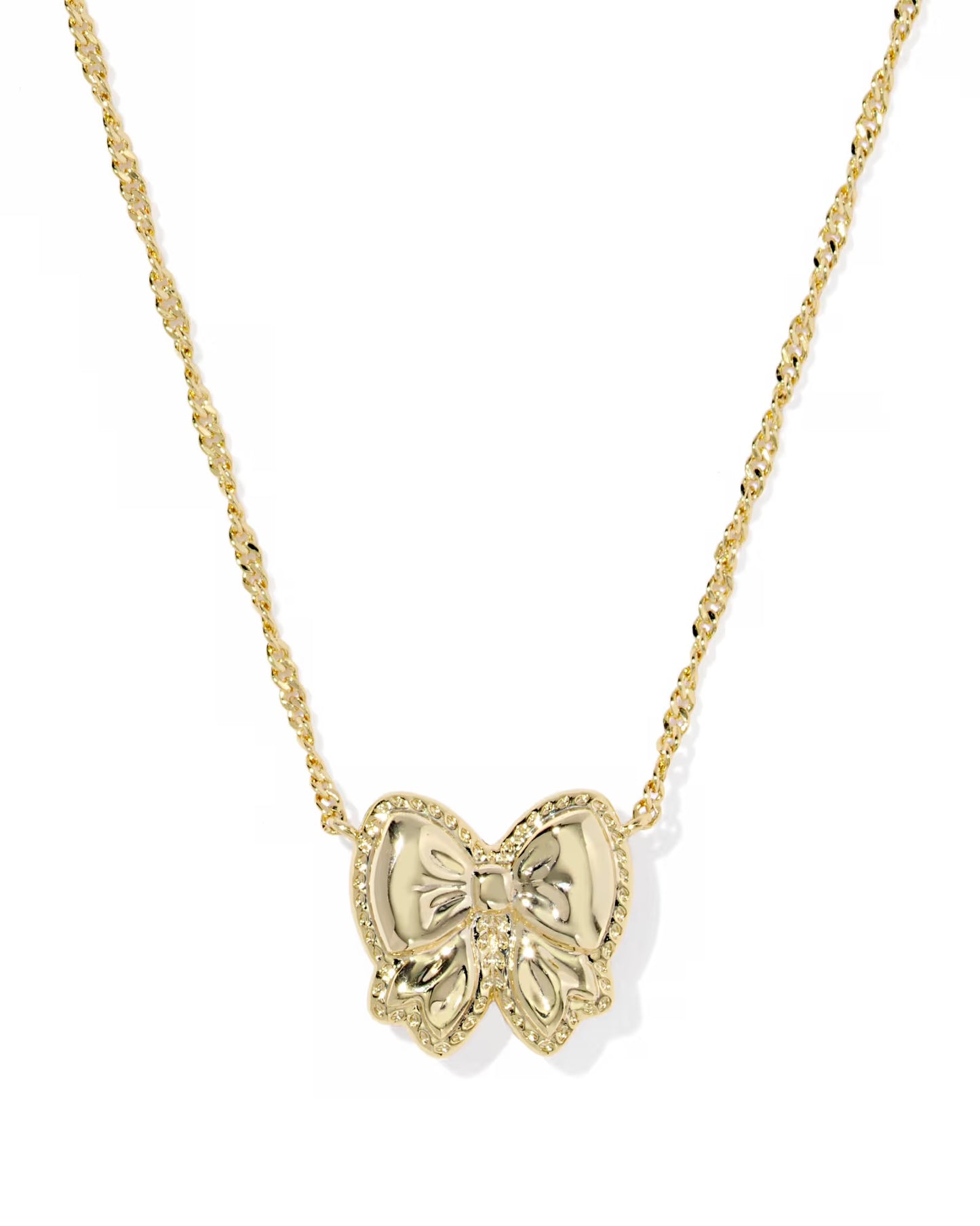 Haley Bow Short Pendant Necklace