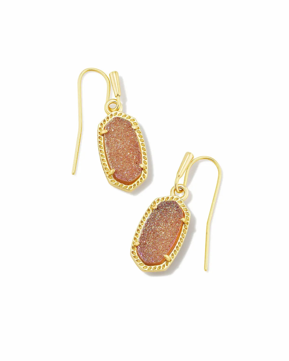 Kendra Scott Lee Drop Earrings in Gold Spice Drusy