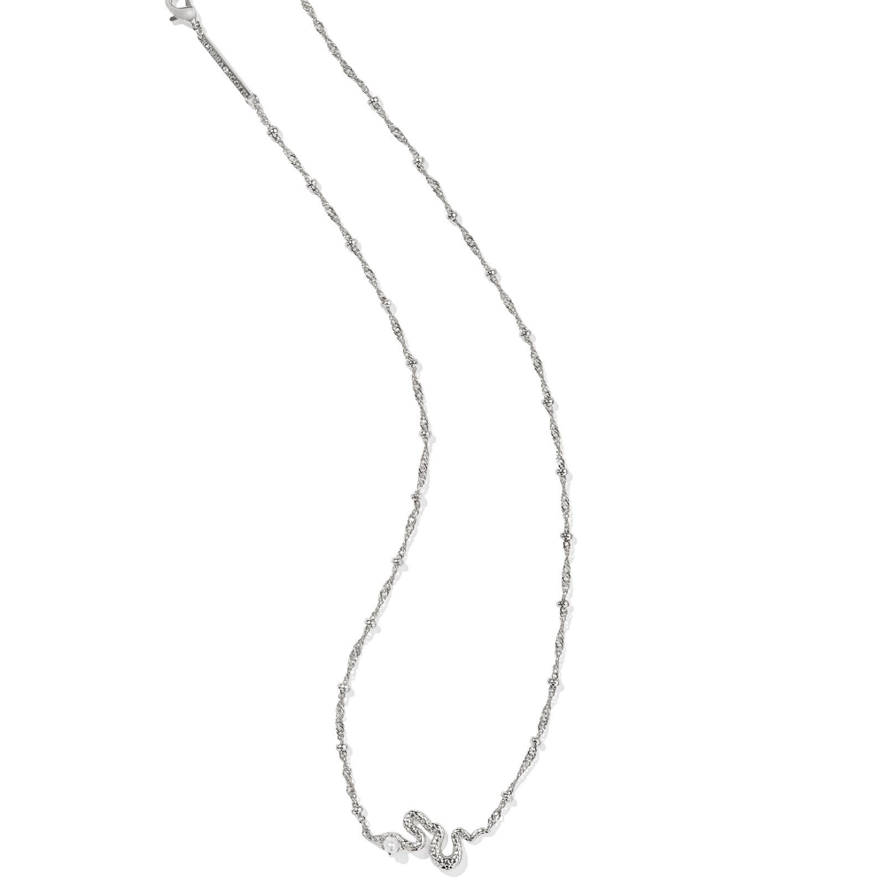 Lyle Snake Short Pendant Necklace in silver from Kendra Scott.