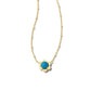 A Kendra Scott Susie Short Pendant Necklace in Gold Marine.