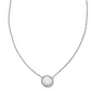 Volleyball themed necklace from Kendra Scott in the color silver.