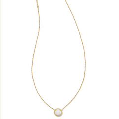 Volleyball themed necklace from Kendra Scott in the color gold.