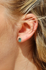Screwback Stud Earrings - Whitney Aqua Dream