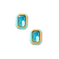 Screwback Stud Earrings - Whitney Aqua Dream