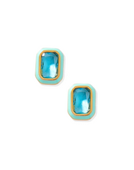 Screwback Stud Earrings - Whitney Aqua Dream