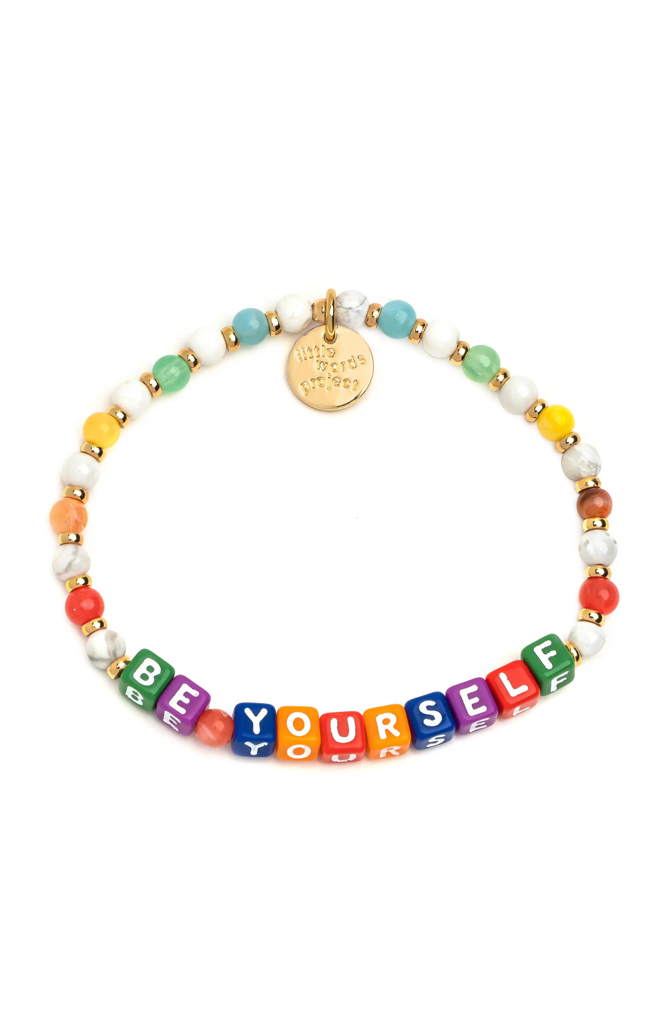 Be Yourself White Rainbow Bracelet M/L