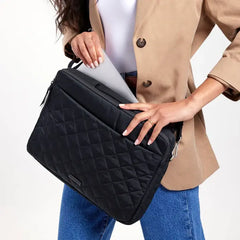 Laptop Crossbody Workstation Black- Crossbody View