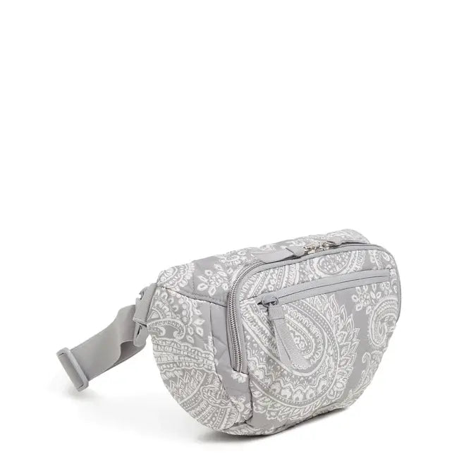 Large Belt Bag Cloud Gray Paisley Side View