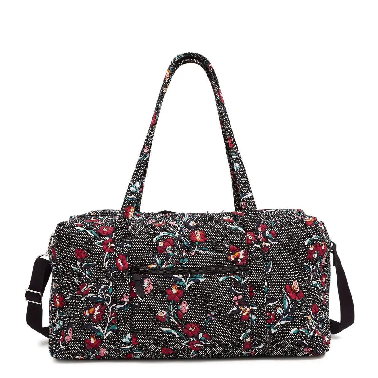 Vera Bradley Large Travel Duffel Bag - Perennials Noir Dot
