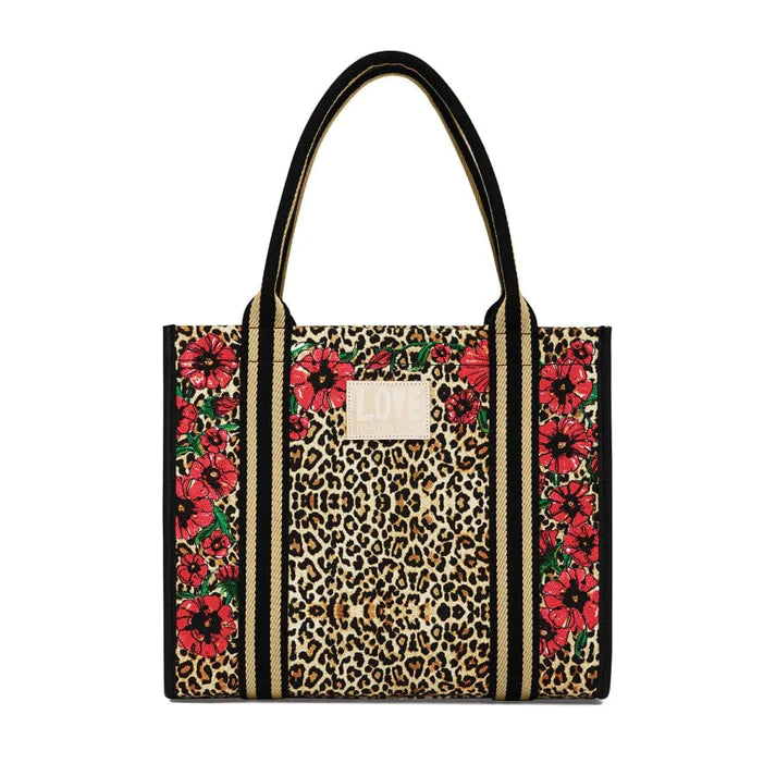 Brighton Canvas Carryall - Leopard Dynasty 