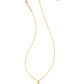 Letter F Disc Pendant Necklace 