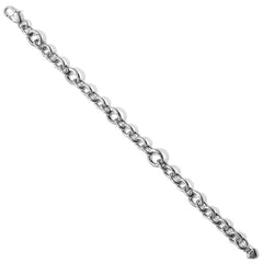 Luxe Silver Charm Link Bracelet Length View