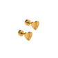 Screwback Stud Earrings - Andrea Heart