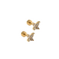 Screwback Stud Earrings - Lynn Butterfly