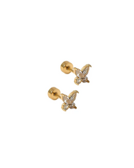 Screwback Stud Earrings - Lynn Butterfly