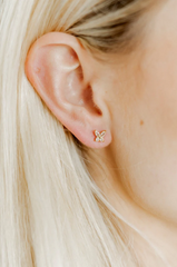 Screwback Stud Earrings - Lynn Butterfly