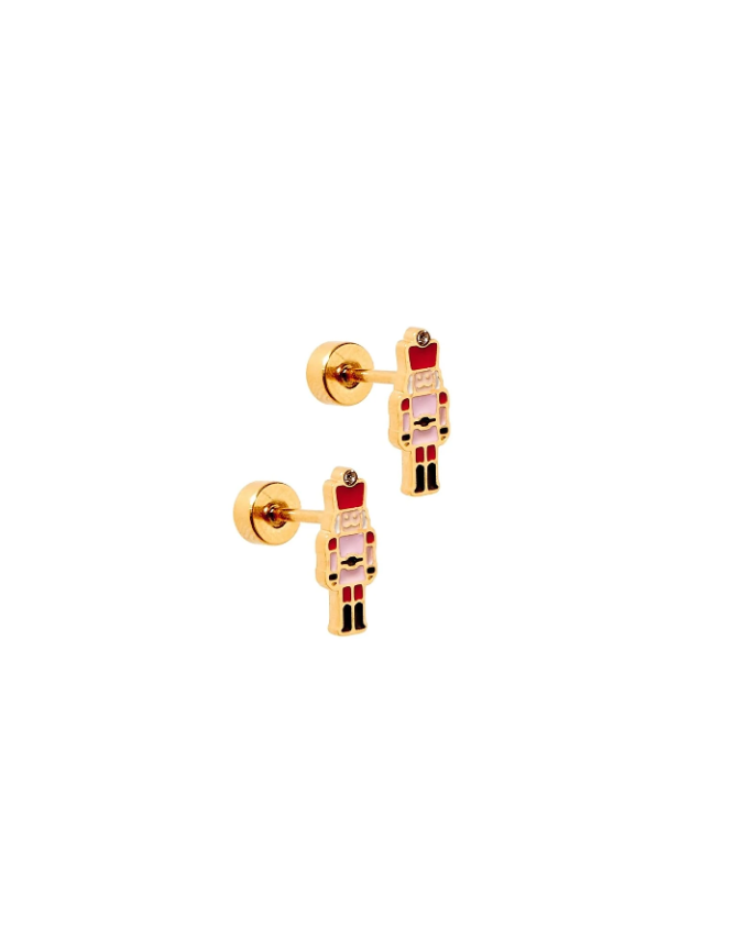 Screwback Stud Earrings - Nutcracker