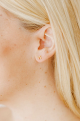 Screwback Stud Earrings - Ruby Bow