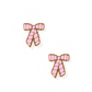 Screwback Stud Earrings - Conley Pink Bow
