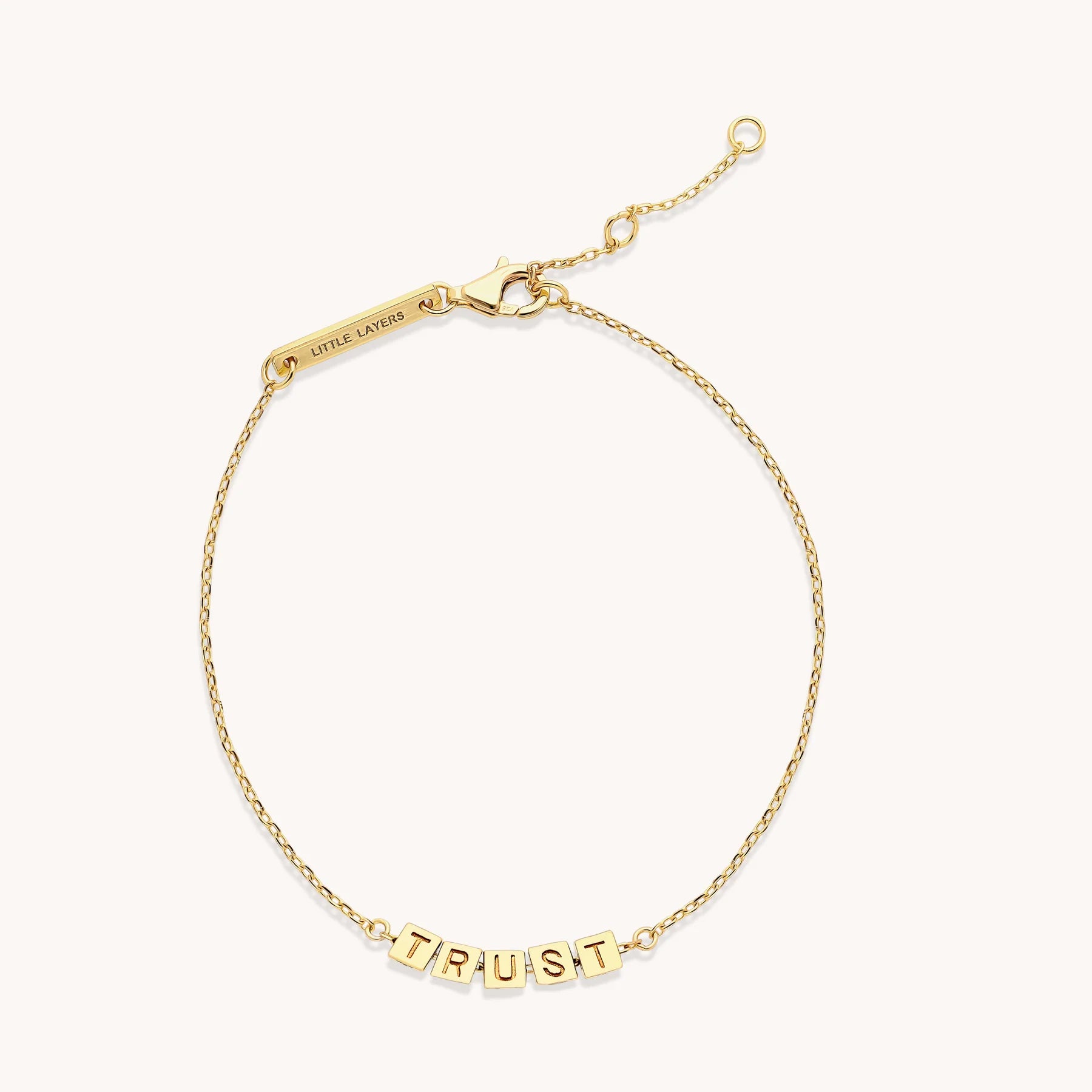 14k Tiny Words Trust Bracelet - Little Words Project