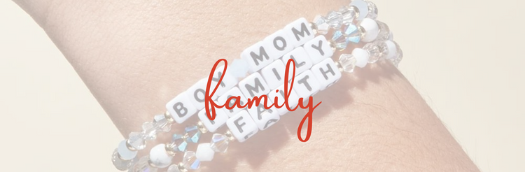 Shop Little Words Family Bracelets.