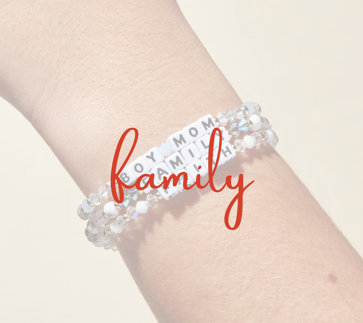 Shop Little Words Family Bracelets.