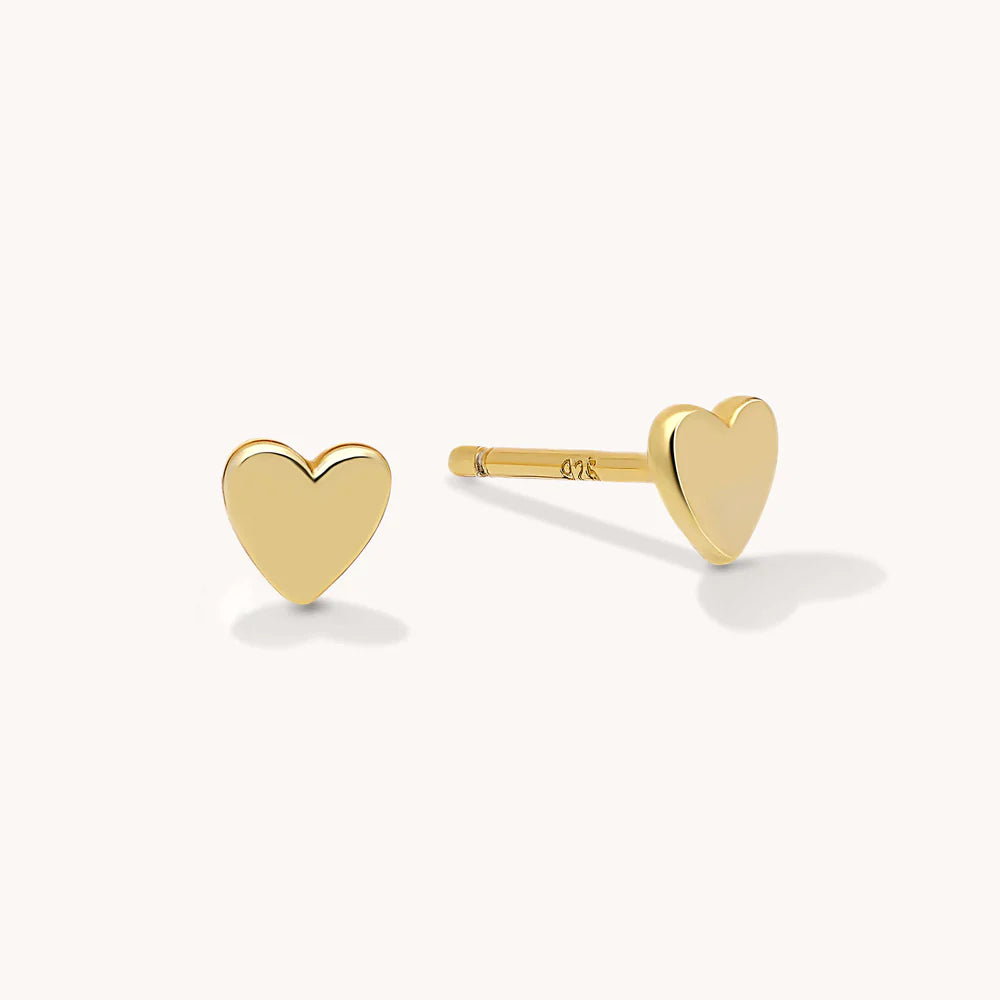 Heart Stud Earrings - Little Words Project