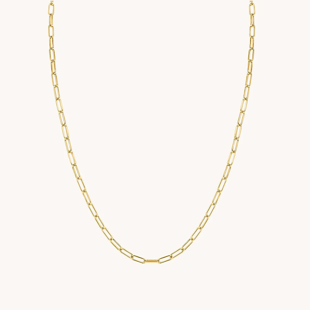 18k Mini Paperclip Chain Necklace - Little Words Project