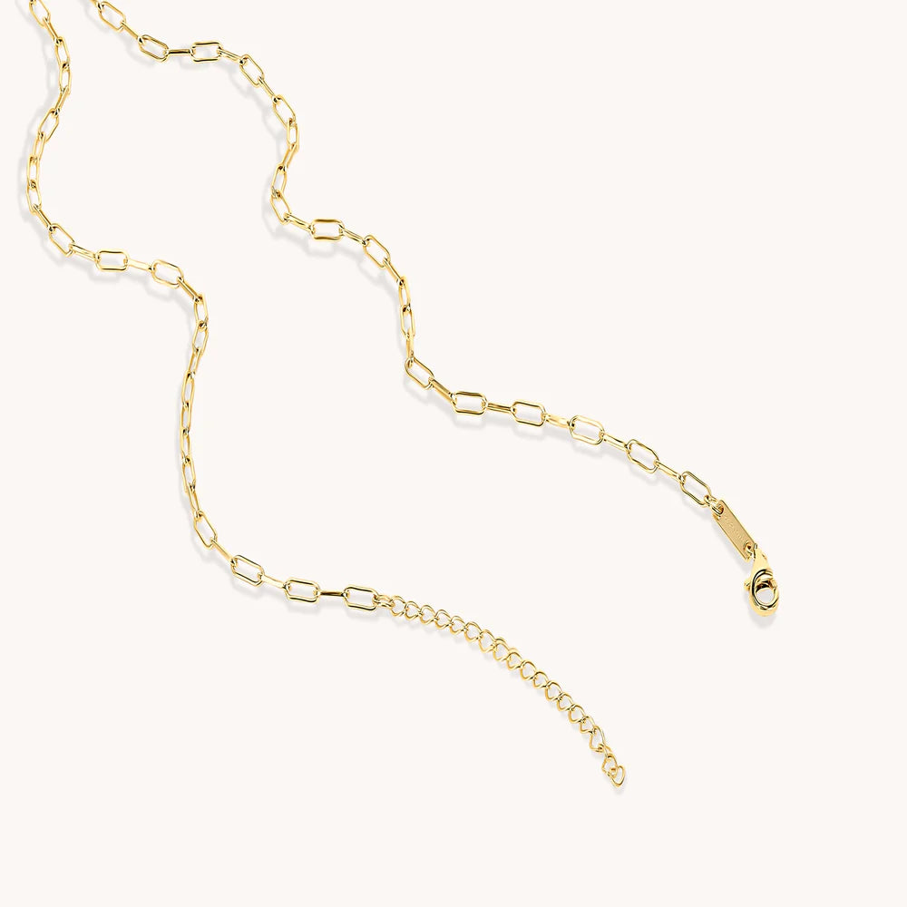 18k Mini Paperclip Chain Necklace - Little Words Project