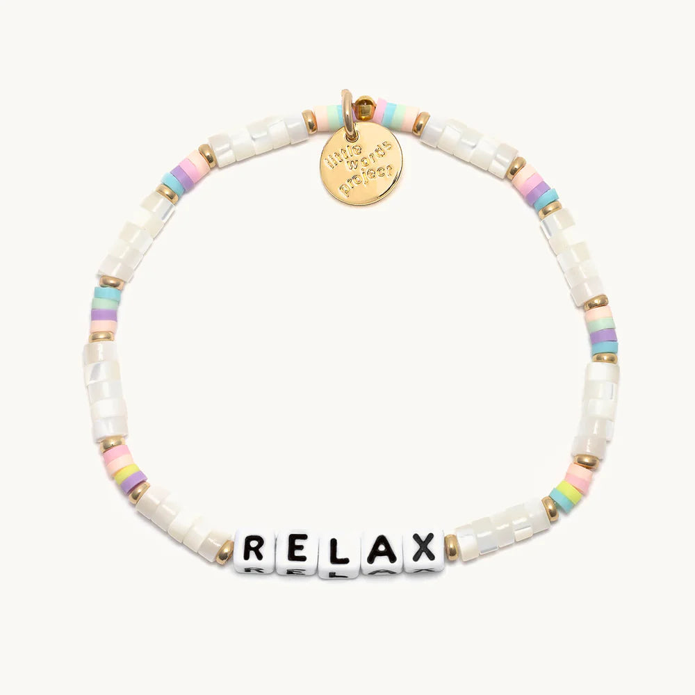 A relax bracelet from Little Words Project.