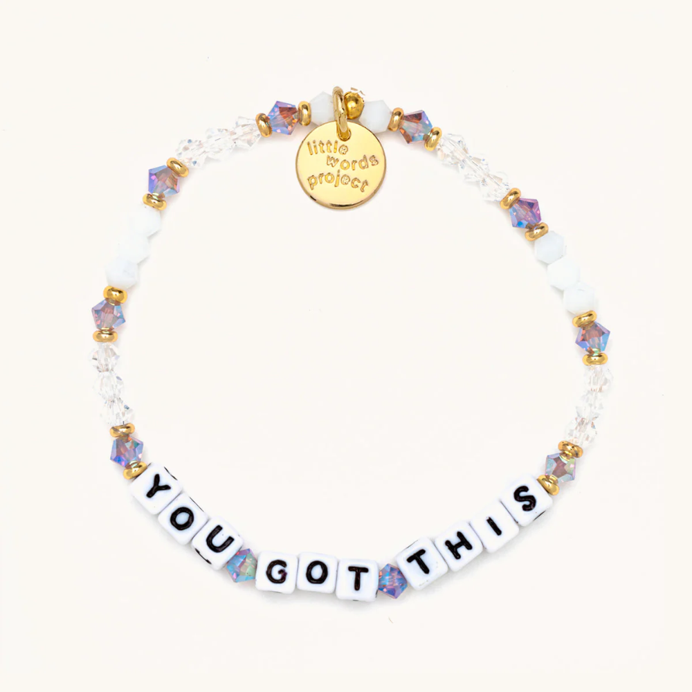 Little Words Project Bead Bracelet that reads "You Got This."