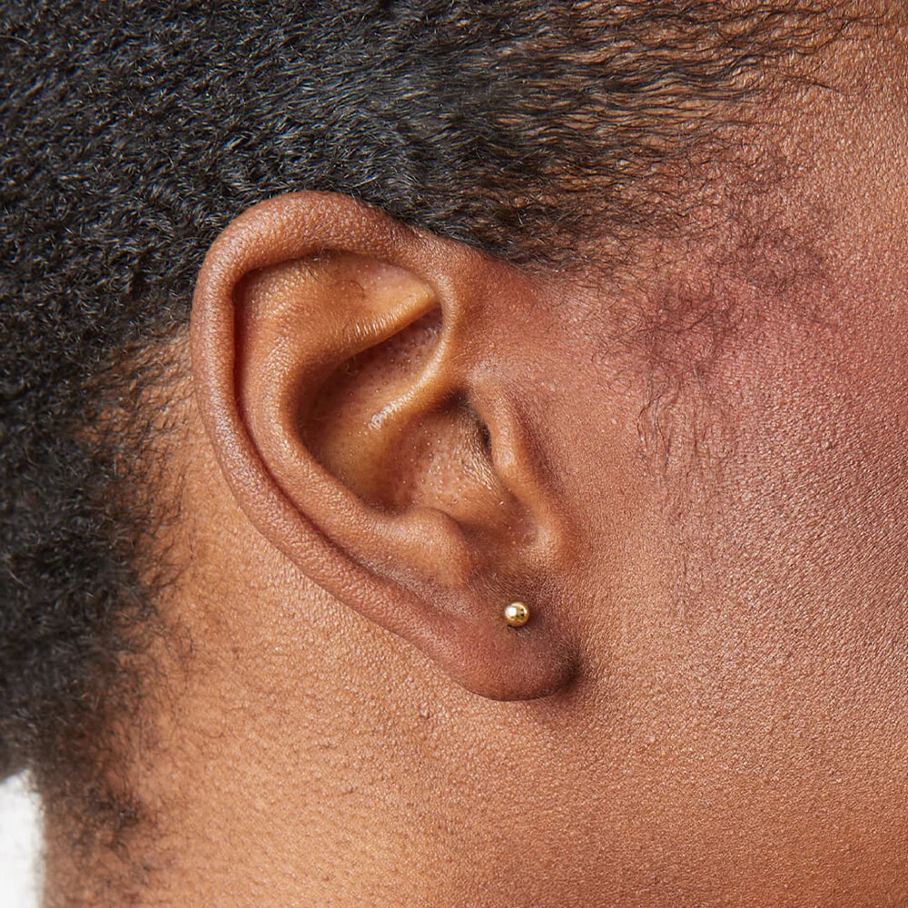 18k Vermeil 3mm Bubble Studs