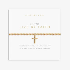 A Little Live By Faith - Gold Bracelet Card View