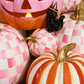 Bubblegum Pink Check Mini Pumpkin